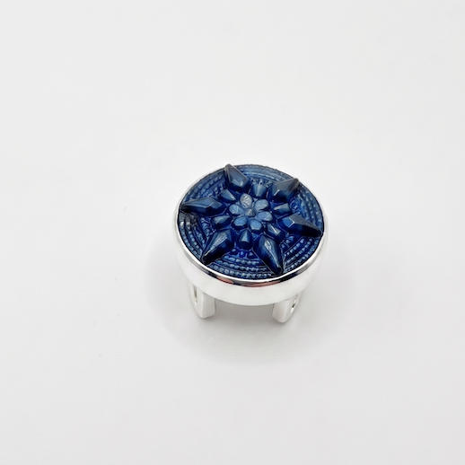 Vintage Czech Glass Button Slide Charm - Sterling Silver Limited Edition Slide Charm by Lori Bonn