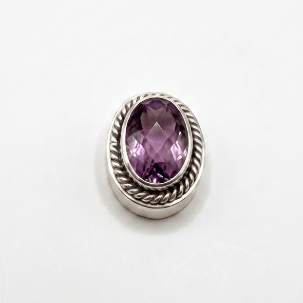 Alexandrite Slide Charm - Sterling Silver Sample Slide Charm by Lori Bonn