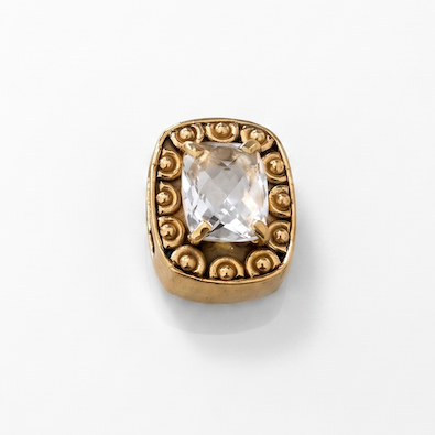 A Girls Best Friend Gold Plated Slide Charm - Gold Plated Sterling Silver Sample Slide Charm by Lori Bonn