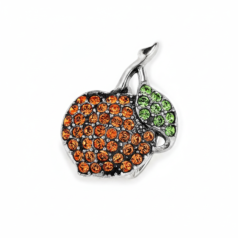 Peachy Keen Original Sample Slide Charm - Sterling Silver Swarovski Sample Slide Charm by Lori Bonn
