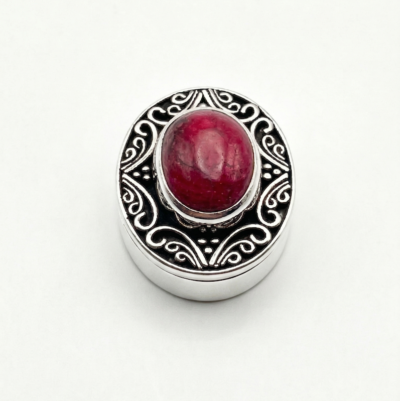 Red Howlite Slide Charm - Sterling Silver Sample Slide Charm by Lori Bonn