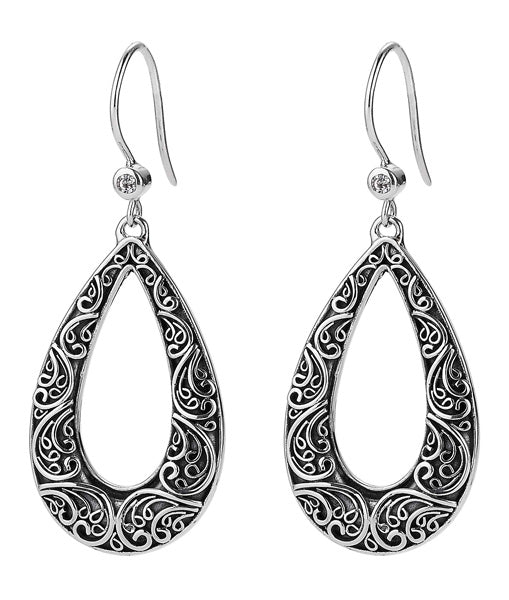 Wanderlust peek-a-boo pear drop earring
