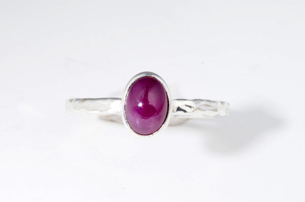 July Ruby stackable ring